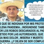 A picture of a person requesting the resignation of the attorney general in Paraguay.