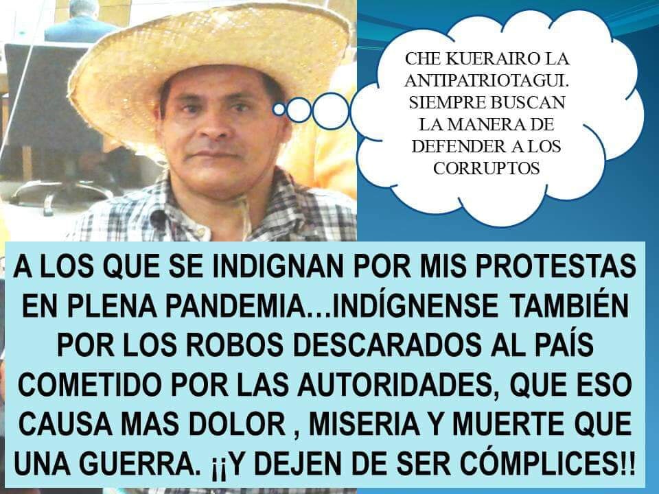 A picture of a person requesting the resignation of the attorney general in Paraguay.